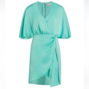Ramy Brook Alexis Satin Wrap Minidress Size 4